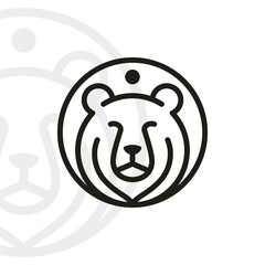 Bear logo on isolated background