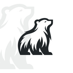 Bear logo on isolated background
