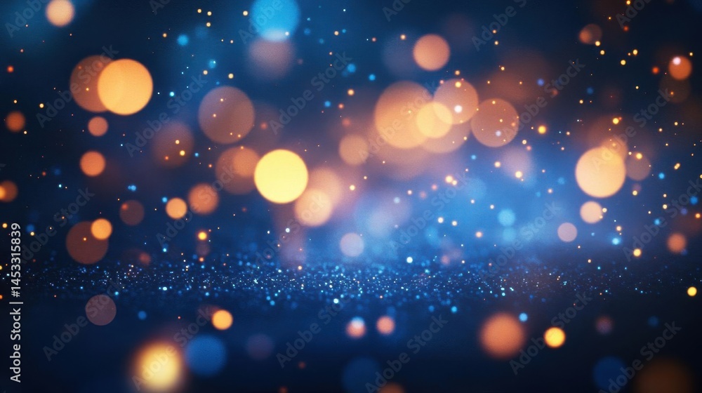 Poster abstract bokeh lights creates a glowing atmosphere and sparkling design theme