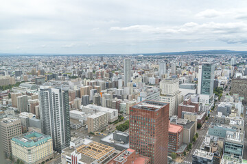 Fototapeta premium 日本の北海道の札幌の展望台から見る街並み