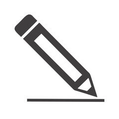 Pencil Writing Icon Vector Illustration Design Simple Line Drawing