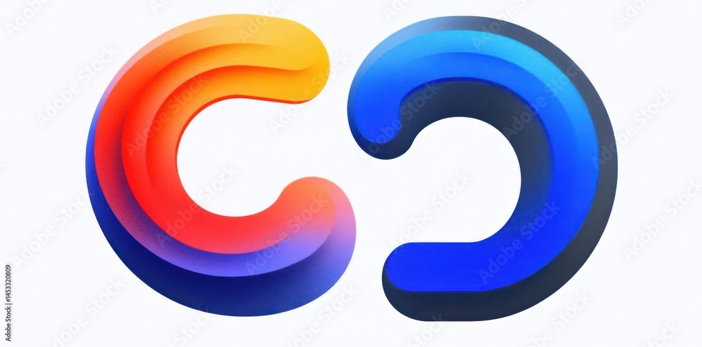 Poster explore abstract shapes with gradient colors, and abstract geometry themes