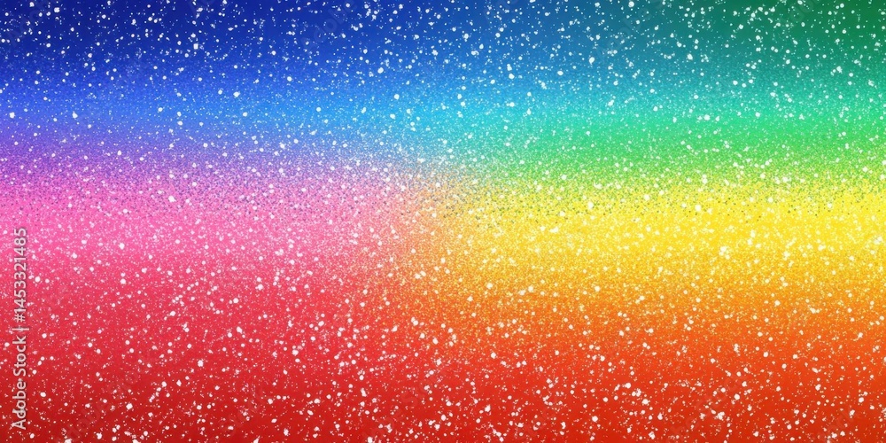 Poster rainbow spectrum with glittery texture and colorful gradient background