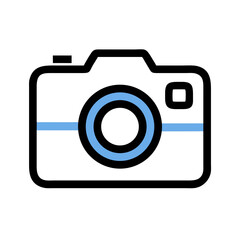 Abstract Light Blue Circle With Two Bars On A Black Background