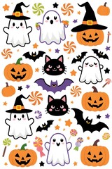Cute Halloween Sticker Collection 