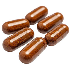 A Pet Safe Calming Supplement Pills Isolated on Transparent Background