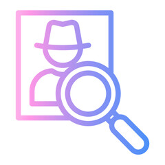 magnifying Line Gradient Icon