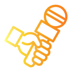 microphone Line Gradient Icon