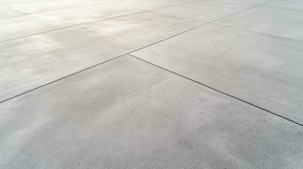 High angle view of a concrete tiled surface. Neutral background.