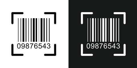 Obraz premium Bar code vector cartoon icon. Vector illustration barcode on white background. Isolated cartoon illustration in eps 10. 