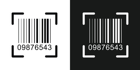 Barcode product distribution icon. Vector illustration on isolated transparent background. Business concept barcode pictogram vector in eps 10.