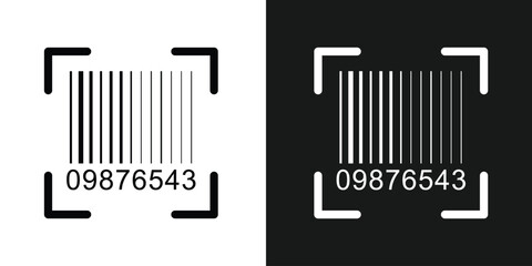 Barcode product distribution icon. Vector illustration on isolated transparent background. Business concept barcode pictogram vector in eps 10.