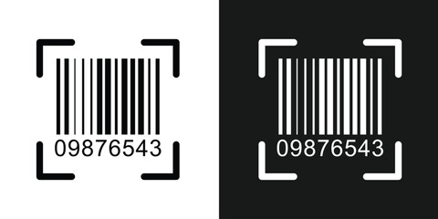 Barcode product distribution icon. Vector illustration on isolated transparent background. Business concept barcode pictogram vector in eps 10.