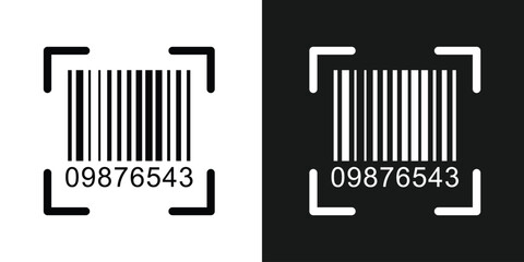Barcode product distribution icon. Vector illustration on isolated transparent background. Business concept barcode pictogram vector in eps 10.
