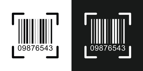 Barcode product distribution icon. Vector illustration on isolated transparent background. Business concept barcode pictogram vector in eps 10.