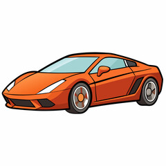 Naklejka premium red sports car