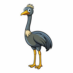 vector illustration of an ostrich