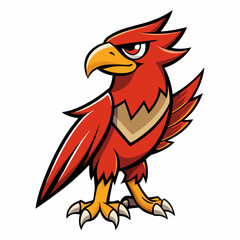 Fototapeta premium illustration of a cartoon bird
