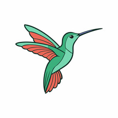 Obraz premium hummingbird and flower