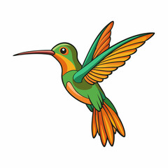 hummingbird and flower