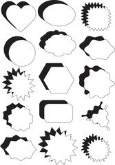 This illustration is a simple speech bubble frameset