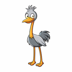 illustration of a cartoon crane