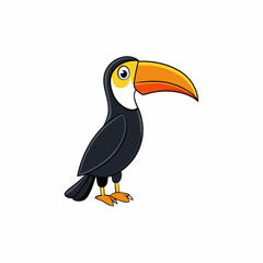 Naklejka premium toucan isolated on white background