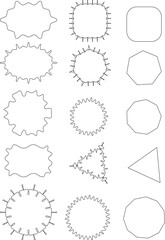 This illustration is a simple speech bubble frameset