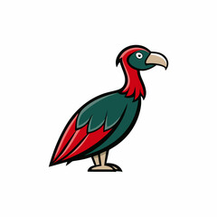 red parrot isolated on white