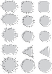 This illustration is a simple speech bubble frameset