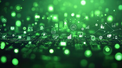 Futuristic digital network graphic