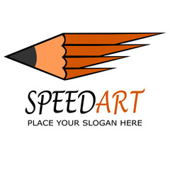 Speed Art Pencil Logo Template 