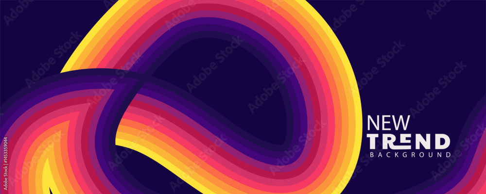 Poster abstract design background, abstract orange and red gradient geometric shape circle background. mode