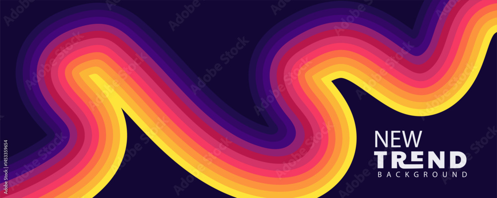 Poster abstract design background, abstract orange and red gradient geometric shape circle background. mode
