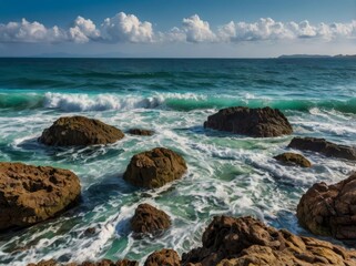 waves on the beach