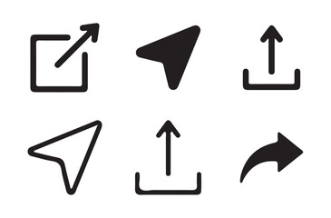 Share icon flat symbols vector. share icon set. Share arrow, link, connection icon. Vector EPS 10