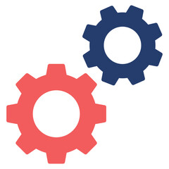 Gear lineal color icon
