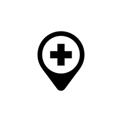 Fototapeta premium Hospital Building Icon Vector Design