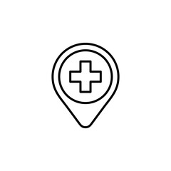 Hospital Building Icon Vector Design
