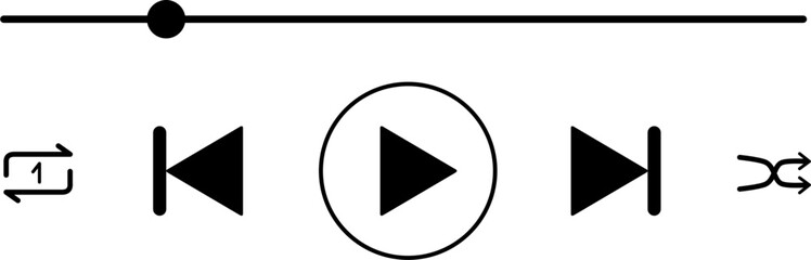 Music player interface illustration 