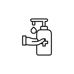 Obraz premium Hand Sanitizer icon vector template