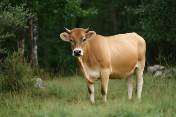 Brown Cow in the Field