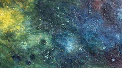 Fototapeta premium Cosmic Oil Painting with Bright Space Hues