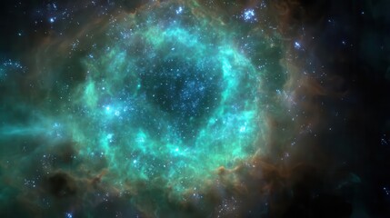 Obraz premium Crystal Nebula Forming Around Dark Matter Core