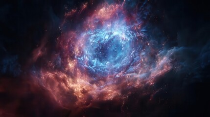 Fototapeta premium Dark Matter Core Surrounded by Crystal Nebula