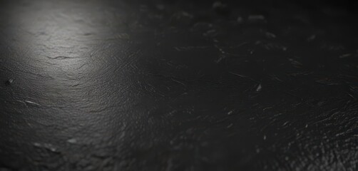Fototapeta premium Deep black leather, subtle grain, polished finish, close up, style, shiny