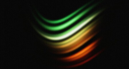 Dark color gradient shape background, grainy gradient luminous color splash wave, abstract noise texture gradient,  orange red green wide banner