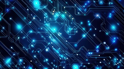 Fototapeta premium Abstract glowing circuit pattern