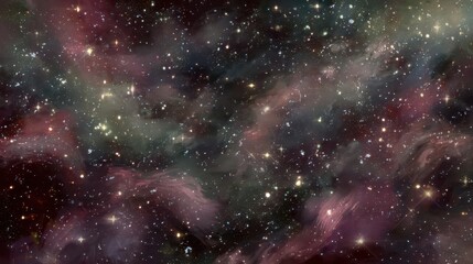 Obraz premium Starlit Universe Digital Painting with Rich Brush Texture