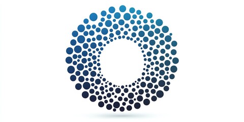 Abstract blue circle dots pattern